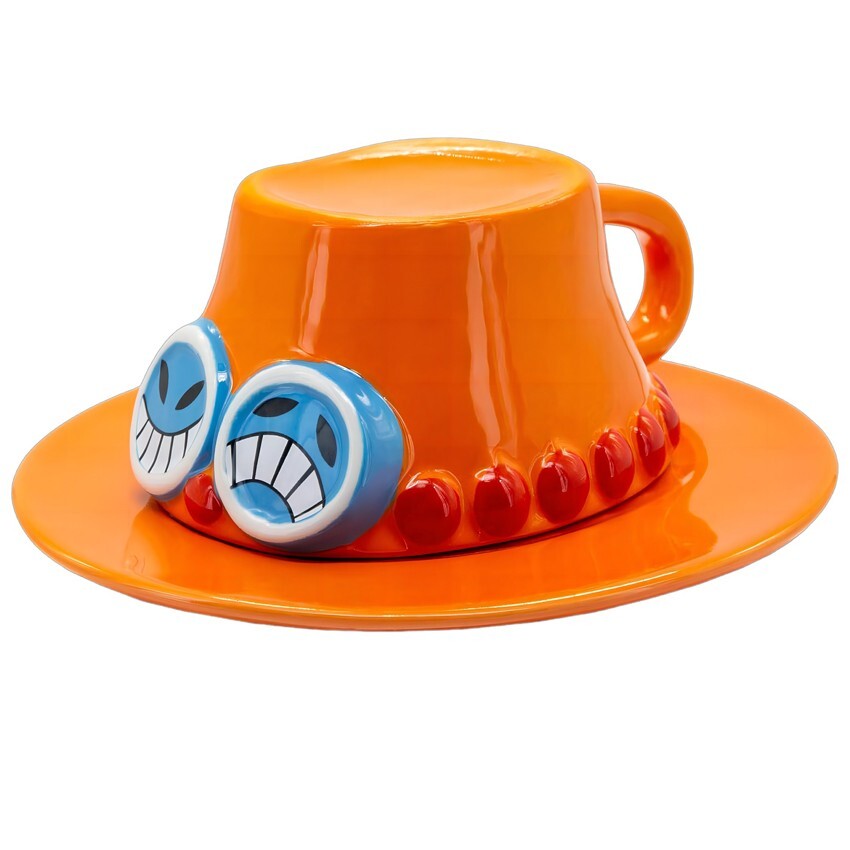 One Piece Straw Hat Crew Ceramic Mug Set Luffy, Ace, and Sabo
