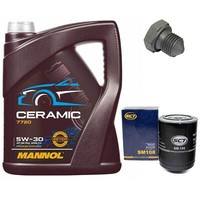 MotoröL Set 5W-30 5 Liter + ÖLfilter + ÖLablassschraube FüR Audi Seat VW Caddy
