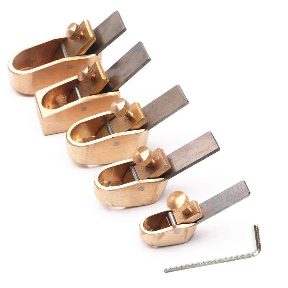 5 PCS Micro Bronze Violin Thumb Planer Set 8-16 mm Blade Width for DI...