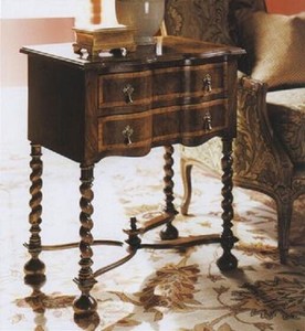 Fantastic Antique Reproduction William And Mary Style Walnut