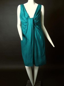Emerald Green Linen Dress