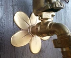New Brass Garden Base Water Tap Faucet Vintage Home Decor Plumeria Outdoor