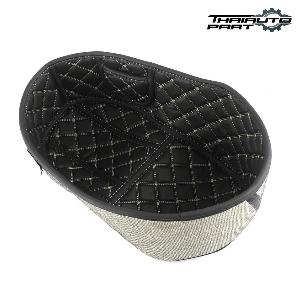 Almohadilla de maletero forro asiento almacenamiento carga rosca crema para Vespa GTV GTS 125 150 300 Foto 3 de 4
