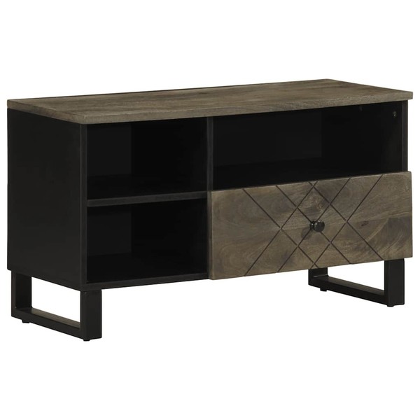 Tv-Schrank 80X33X46 Cm Massivholz Mango Tv-StäNder Tv-Bank Vidaxl-image