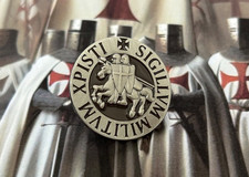 Knights Templar Seal Enamel Pin Badge