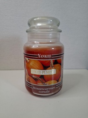 Vintage rare 90's retired pumpkin spice Yankee Candle 22 Oz 95% of Candle...