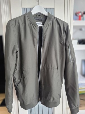 Pull&Bear Bomberjacke / Blouson   Khaki/Dunkelgrün   Gr. M (Slim)
