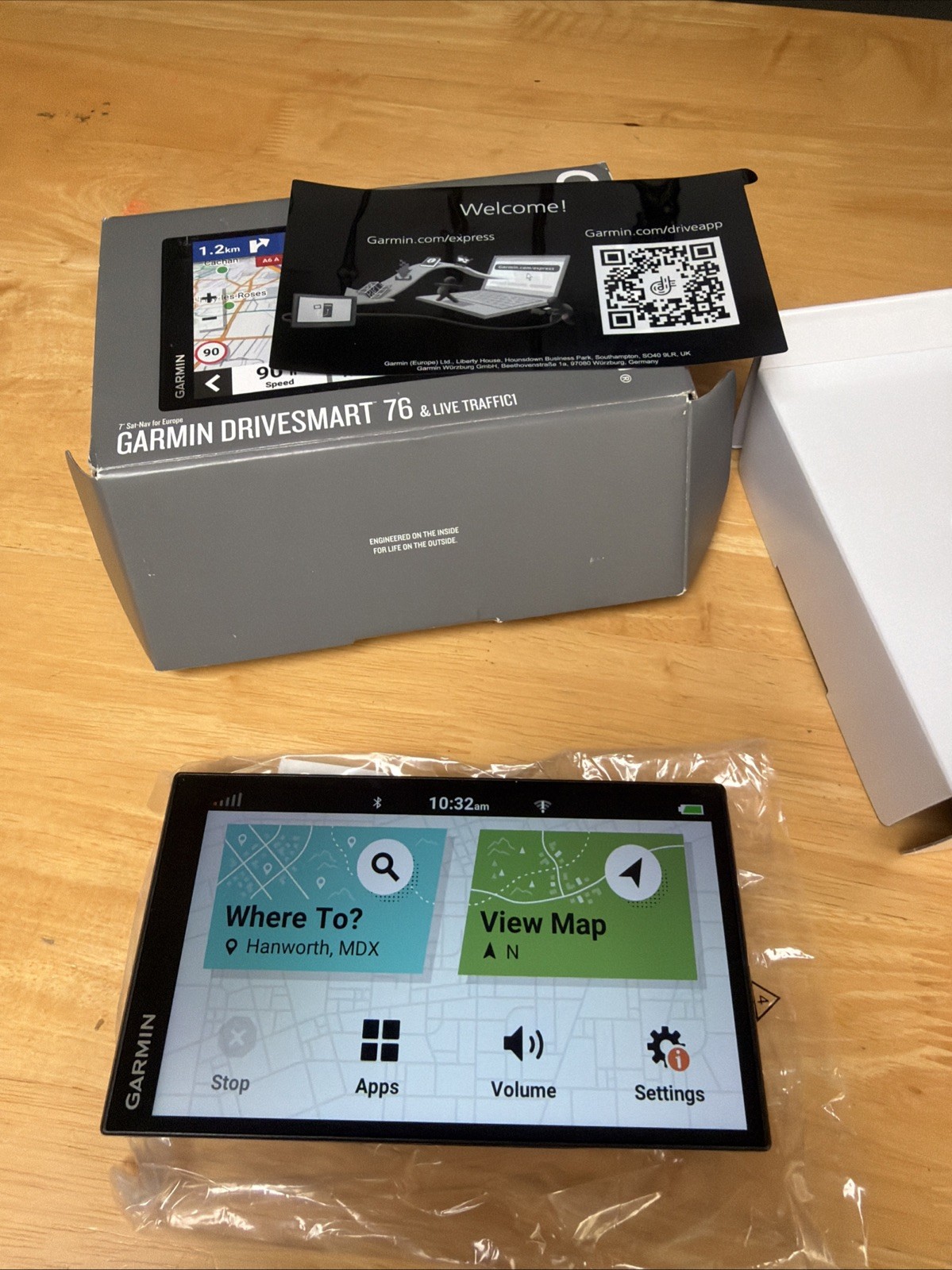 Garmin DriveSmart 76 MT-S 7 Inch Sat Nav UK & Europe Maps with Traffic 2025 Maps