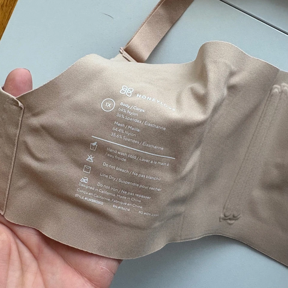 Sutiã tanque Honey Love 1X esculpido bege sem costura alisamento compressão - Imagem 2 de 3