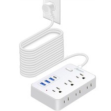 20 Ft Extension Cord With Multiple Outlets 20 Ft Surge Protector Power Strip Wit
