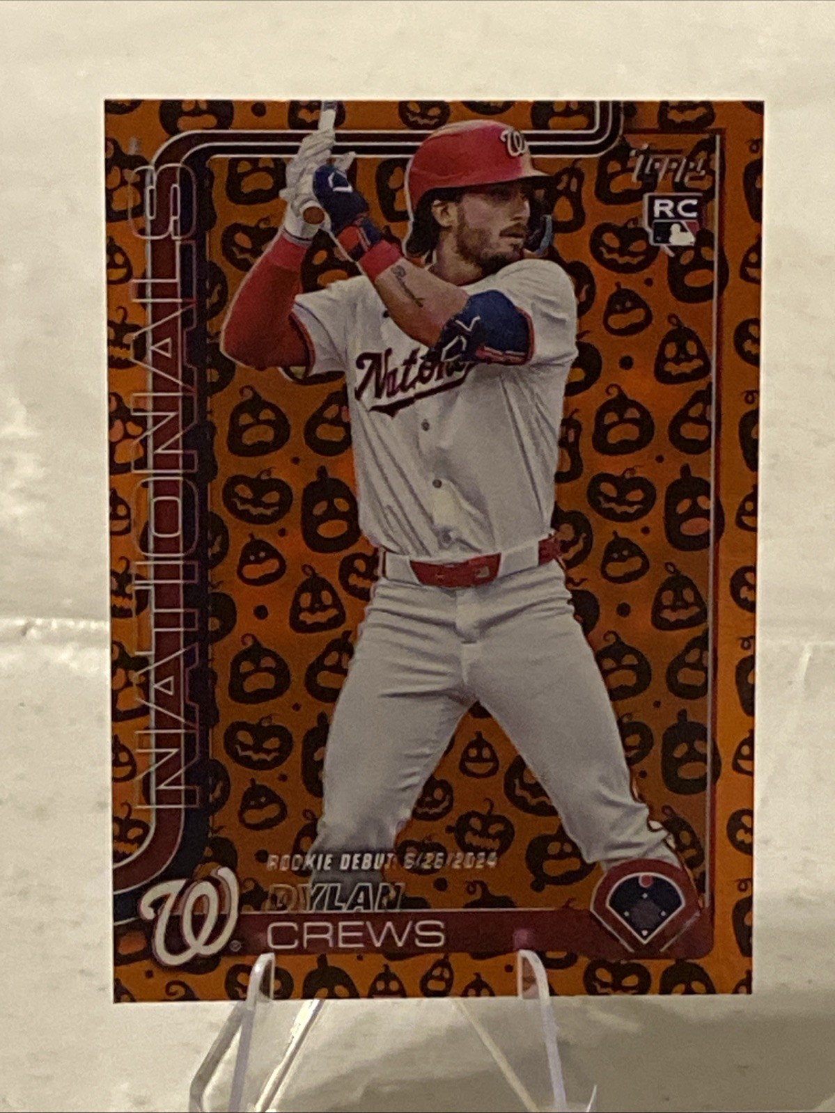 2025 Topps Update Series - Rookie Debut Dylan Crews Jack-O'-Lantern Foil (RC)