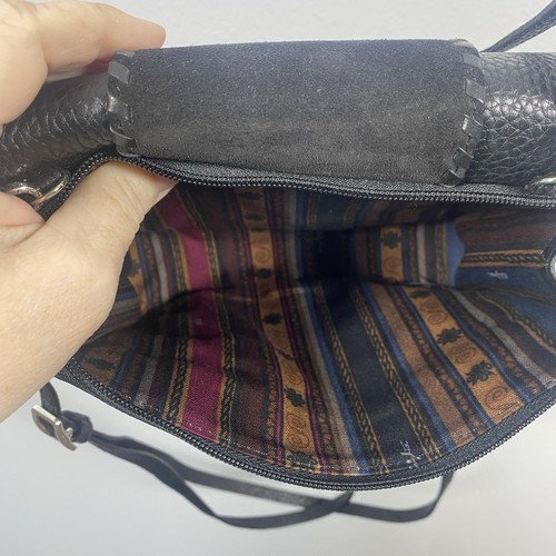 Brighton Montreal Sun Burst Black Leather Suede Boho Wallet Bag Organizer Purse - Picture 10 of 10