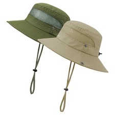 Kids Sun Hats UPF 50 Wide Brim, Protection Boys Girls, Summer Beach Play, A