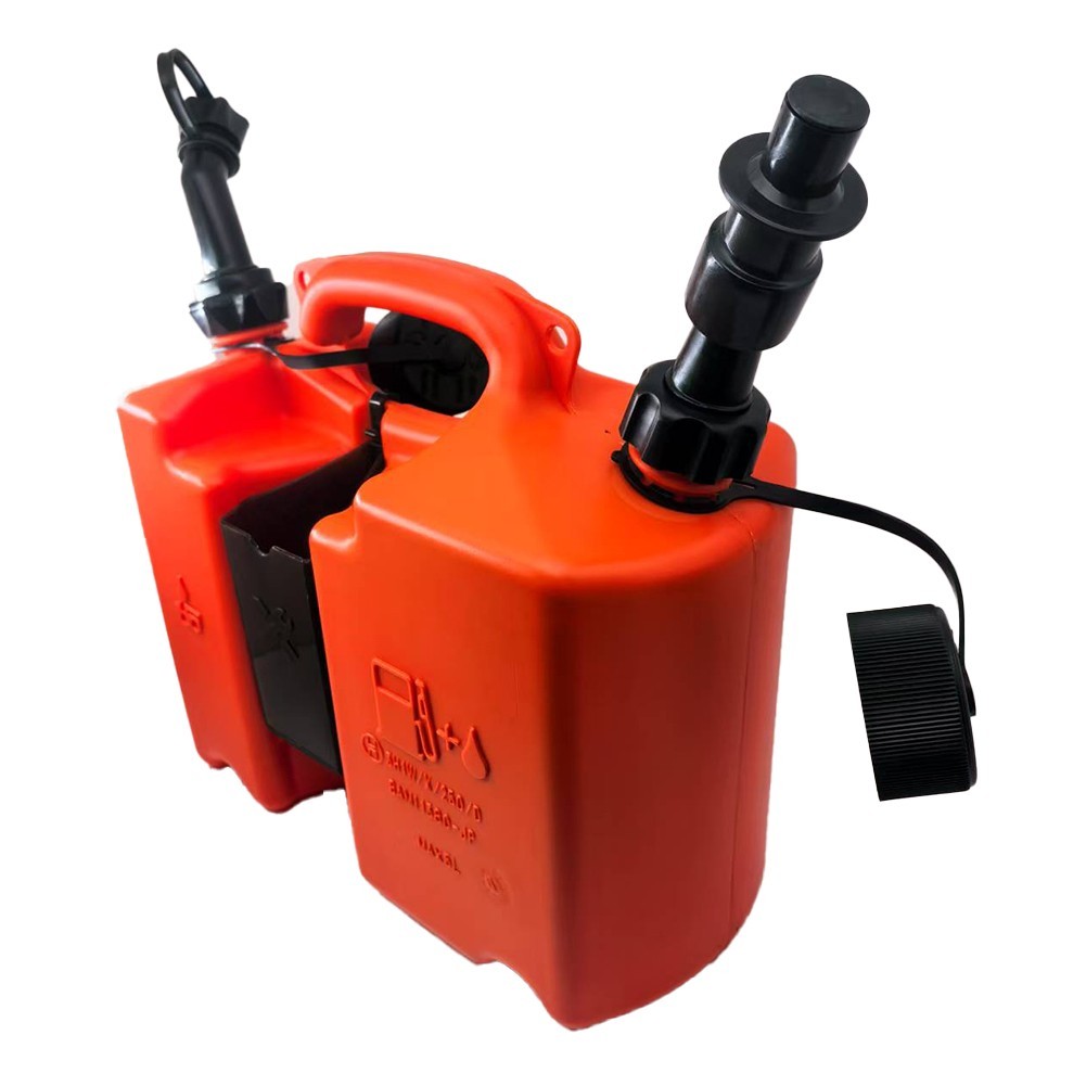 Cleverly Designed 5 Liter Combi Can to Store Fuel and Chain Oils Safely