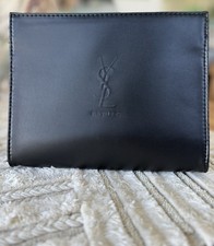 YSL Yves Saint Laurent Beaute Makeup Cosmetic Bag Toiletry Travel Pouch Black
