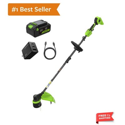 24V 15' Brushless Cordless String Trimmer .080' Dual Line/Quick Load Bump Fee...