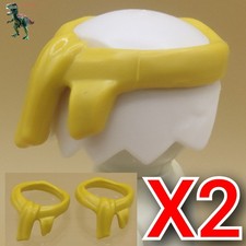 Playmobil X2 nastro giallo testa-laccio capelli-villaggio-fabbro medievale-pi...