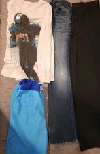 Boys Size 14 Clothing Lot - Jeans, Football Shirt, Swim Trunks