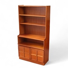 Mid Century Nathan Squares Teak Bookcase Retro Wall Unit