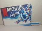 Michelob Light Beer Downhill Skiing Metal Sign Vintage 1989 Anheuser-Busch 30 In