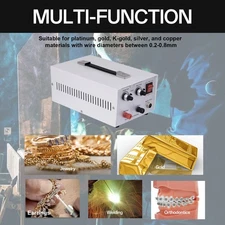 110V 300W 30A Professional Precise Jewelry Spot Welder With Foot Pedal, White