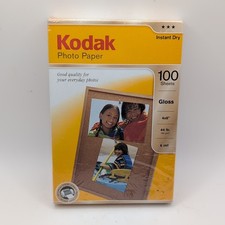 KODAK Photo Paper Gloss Instant Dry 4" x 6" 100 Sheets 6 mil Thickness BRAND NEW