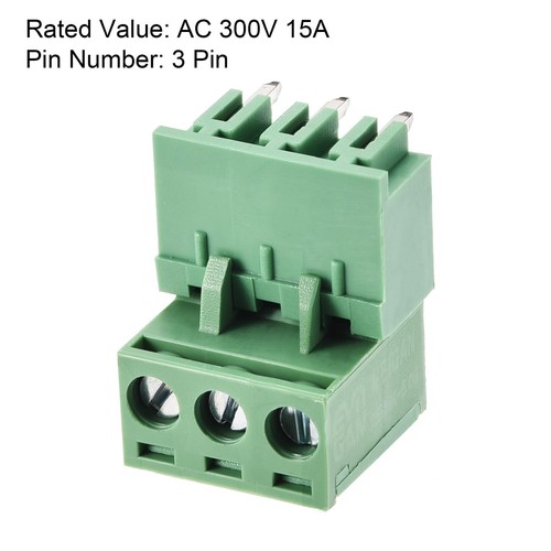 3-Pin 5.08mm Pitch Right Angle PCB Screw Terminal Block Connector 20 Sets - Bild 4 von 6