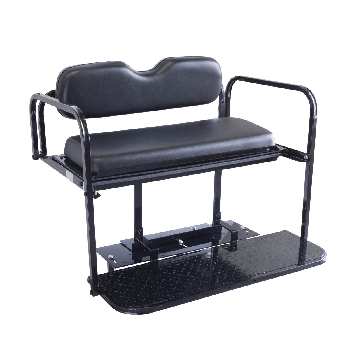 Yamaha G19, G20, G21, G22 Golf Cart Flip Folding Rear Back Seat Kit - Black