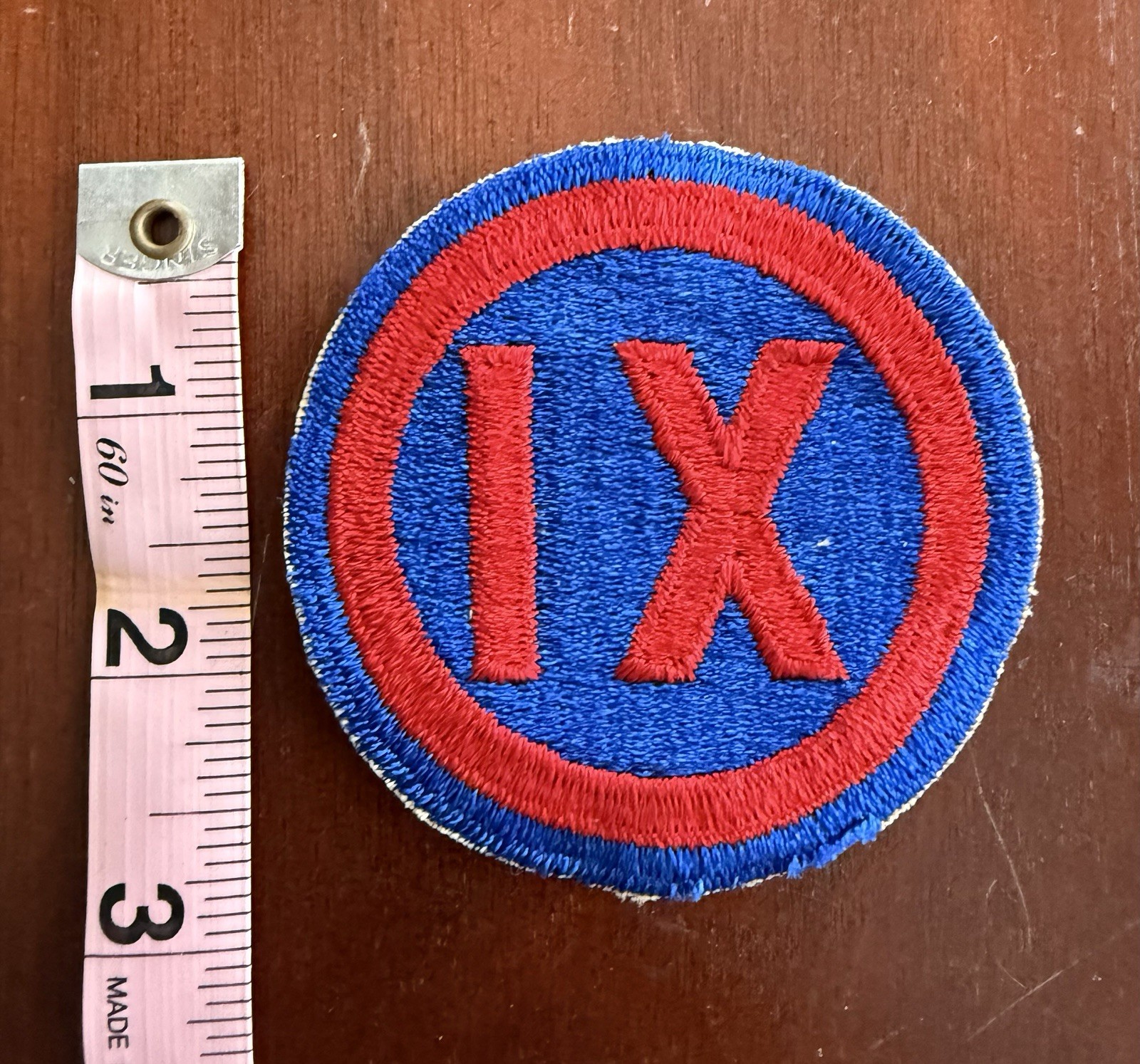 US Army 9th Corps Patch IX XI Round Red Blue WW2 | eBay
