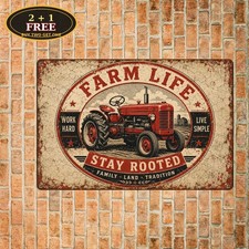 Vintage Tractor Equipment Farm Machinery Shop Display Metal Sign 8x12 Vintage Tractor Equipment Farm Machinery Shop Display Metal Sign 8x12