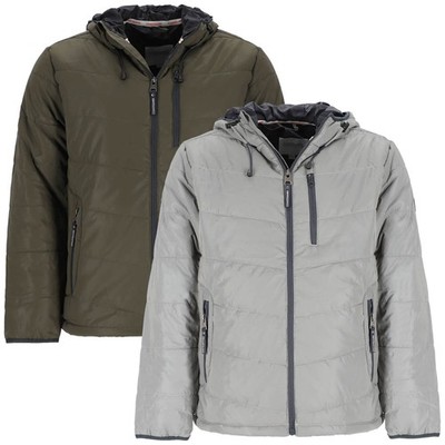 Coastguard Herren Jacke Kurzjacke Reflektierend Wattiert Angeschnittene Kapuze
