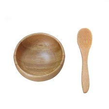 Eco Bamboo Mixing Bowl - Cute Small Facial Skin Care Mixing Bowl DIY Homemade Mi