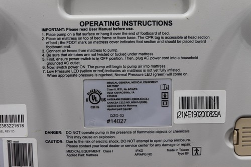 DRIVE MEDICAL Luftpumpe 14027 Med - Luftmatratzensystem NUR PUMPE - Bild 6 von 7