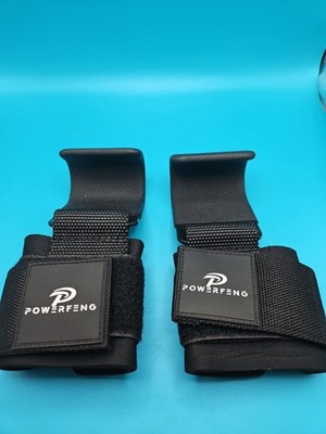 Powerfeng Weight Lifting Hook Grips with Wrist Wraps