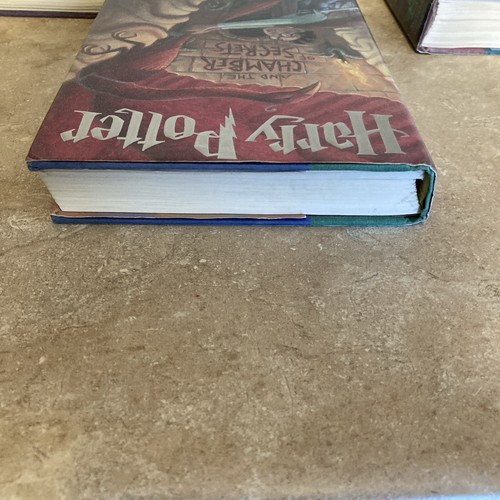 Harry Potter Books 1–3 1st Edition Hard Covers US Scholastic Book 2 Damaged READ - Picture 12 of 23