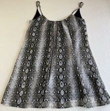 SHOW ME YOUR MUMU Size Small Snake Skin Python Trapeze Sheer Dress Adjustable