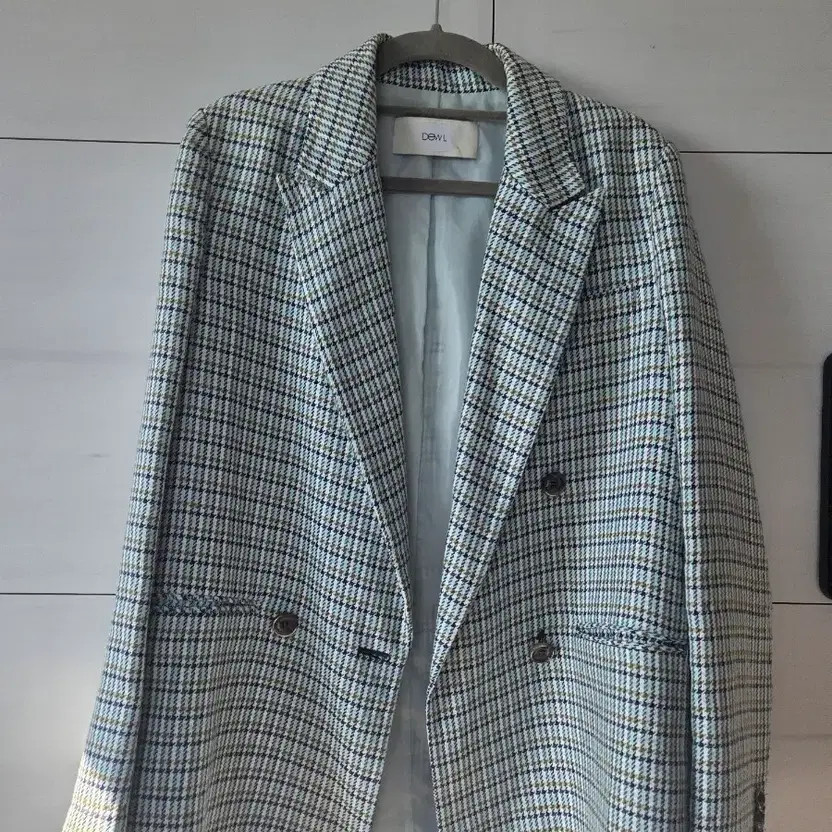 Dewl Checked Double Jacket with Subtle Pattern - image 5