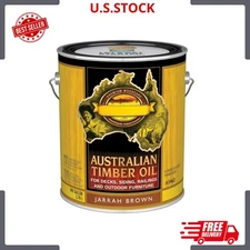 Australian Timber Oil Wood Stain and Protector, Jarrah Brown, 1 Gallon