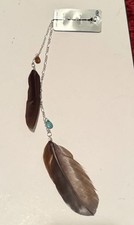 Feather Hair Pins With Beads And Charms