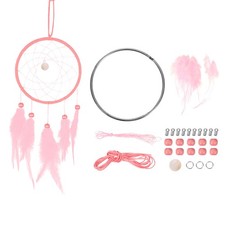 DIY Dream Catcher Kit, Making Dream Catcher Supplies Style 3, Pink