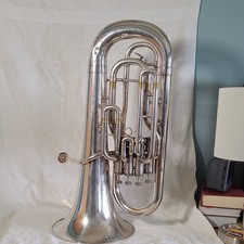 Silver Plated 4-Valve Brass Euphonium Standard Piston Valve Instrument