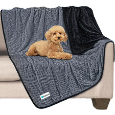 Petami Waterproof Dog Blanket, Leakproof Fleece Throw for Pet Cat Puppy Kitten,
