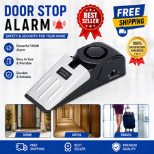 Security Door Stop Alarm System 120DB Hotel Home Wireless Security Safety Tools
