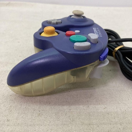 Nintendo GameCube Original Controller Early Model Violet & Clear Wired Used - Picture 6 of 12