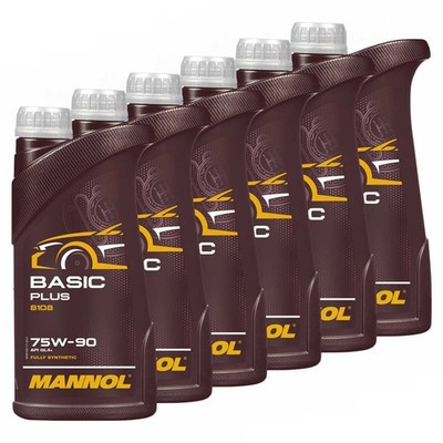 6x 1 Liter 75W90 Basic Plus MANNOL 75W-90 API GL 4+ Öl Schaltgetriebe Getriebeöl