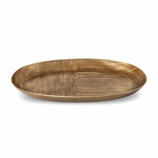 Metalltablett mit Gold-Finish elegant alutablett vielseitig f&uuml;r Wohnzimmer, Flur