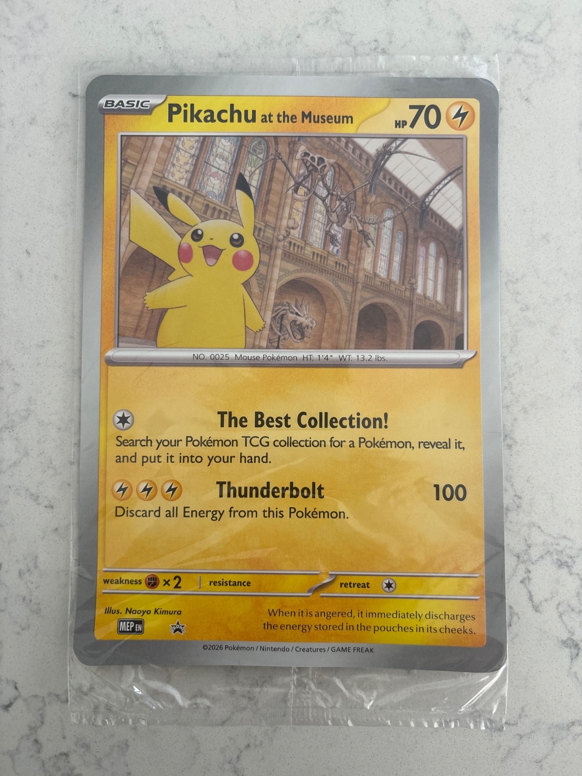 Pokémon TCG Pikachu At The Museum - Jumbo Promo Card UK Exclusive - NEW / Sealed