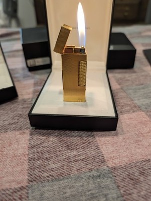 Vintage Dunhill Rollagas Lighter Gold Barley RL1401 BOX & PAPERS Working Mint