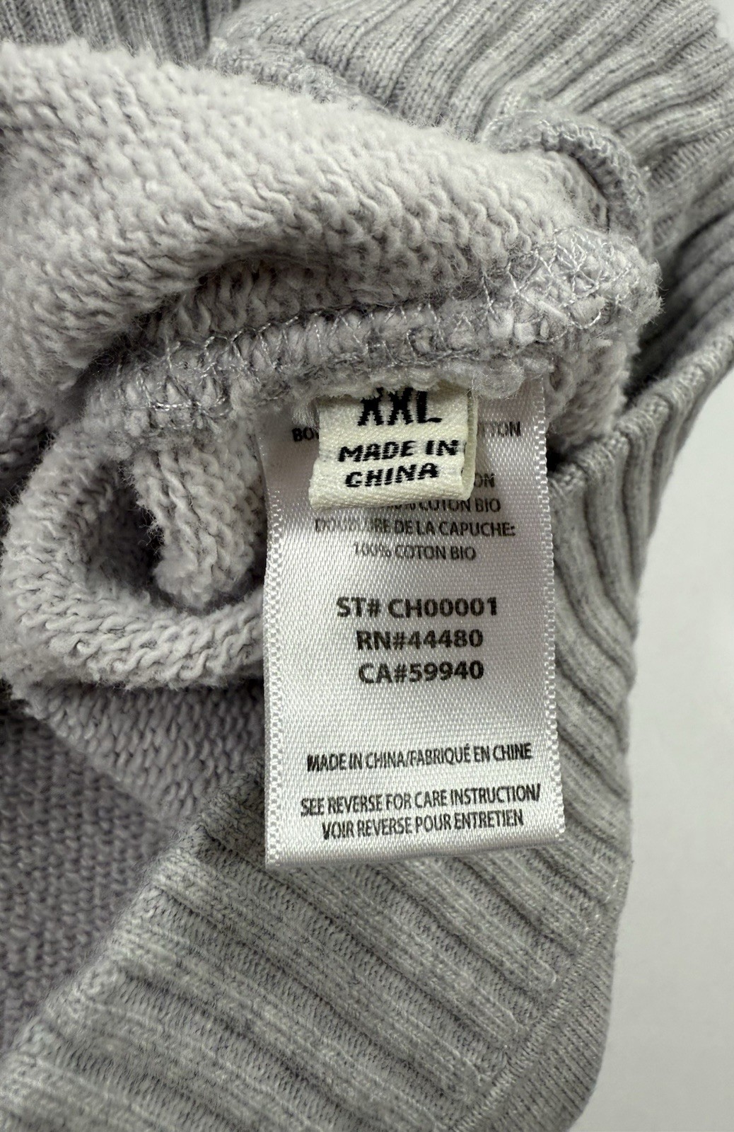 Elwood Mens Core Hoodie Oversized Size 2XL Organic Cotton Brushed Terry Gray image 7