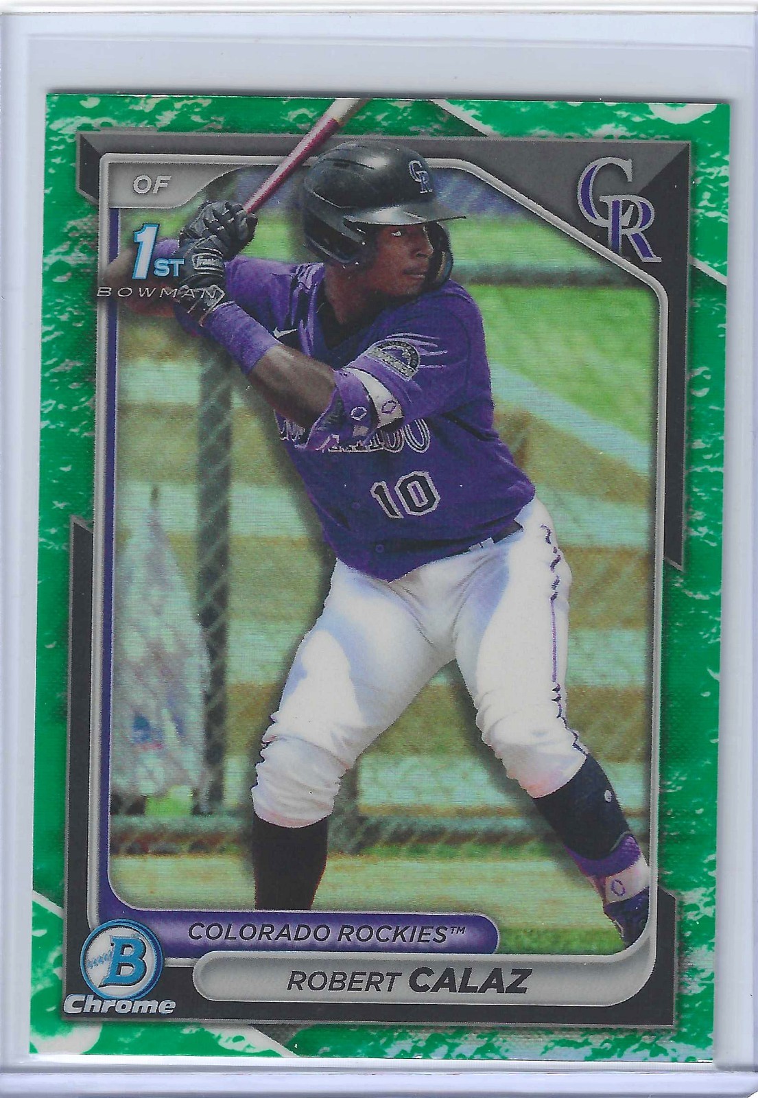 2024 Bowman - Chrome Prospects Robert Calaz #BCP-131 Lunar Glow Refractor (RC)